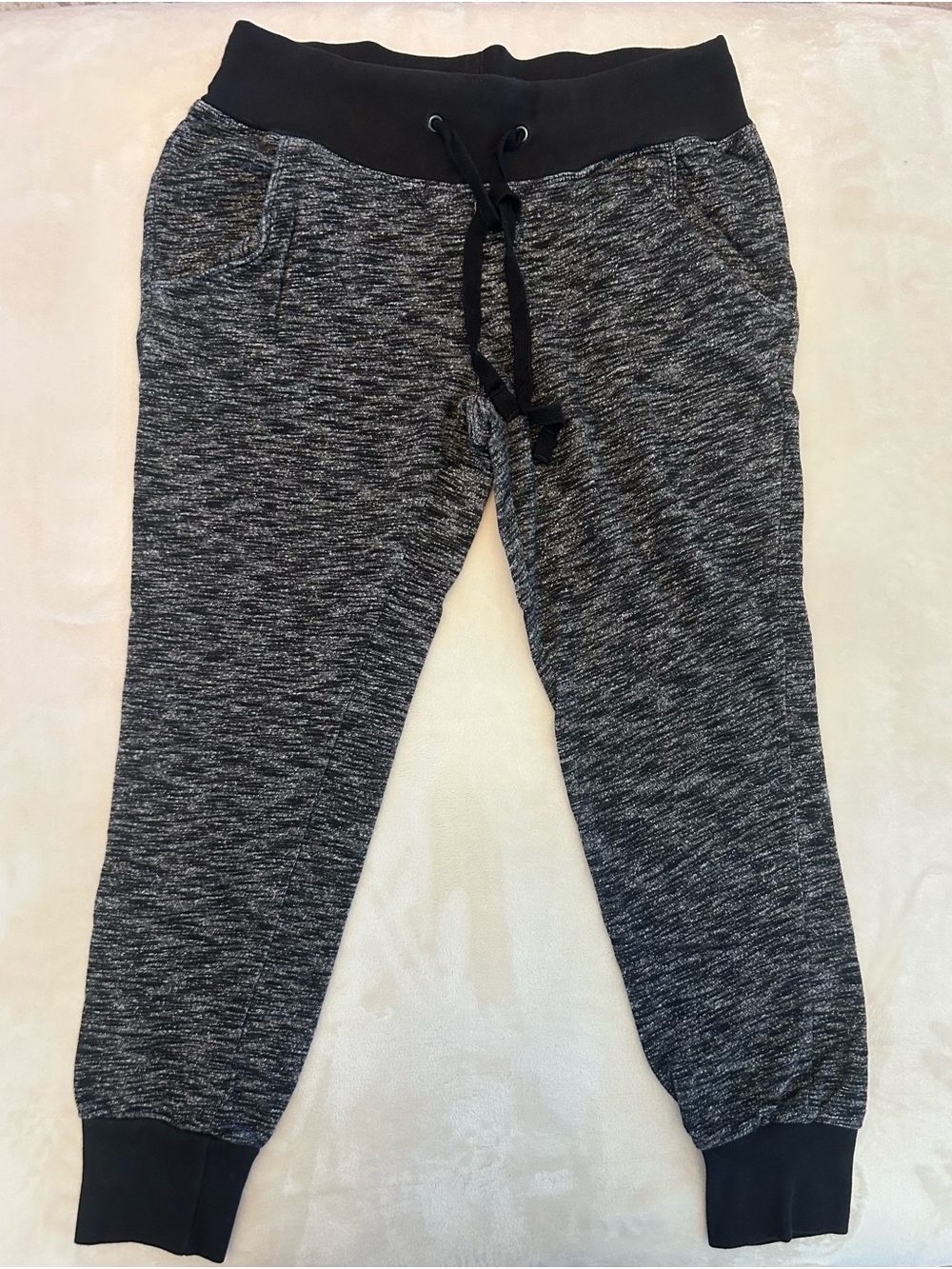 Express Black & Gray Marled Jogger Track Pants
